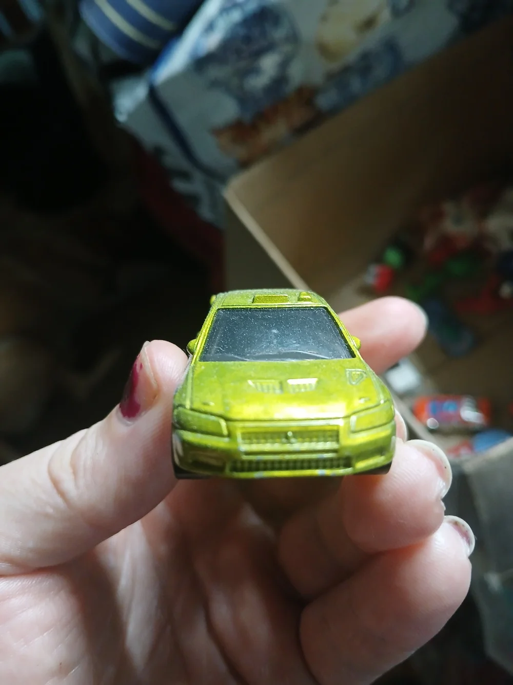 1:64 scale Hot Wheels Mitsubishi Lancer Evolution VII diecast car,